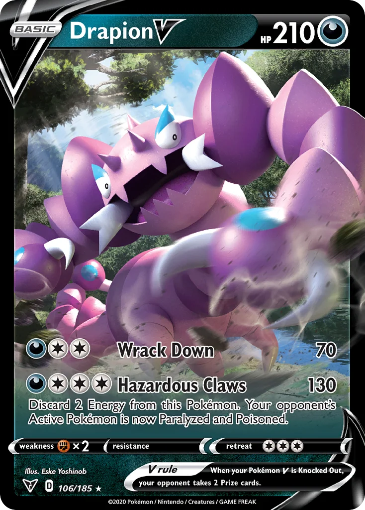Drapion V 106/185 Rare holo v