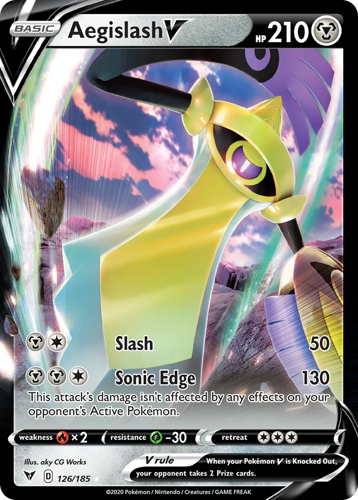 Aegislash V 126/185 Rare holo v