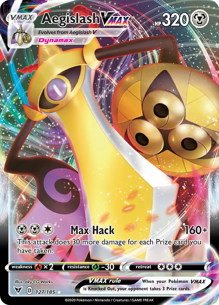Aegislash VMAX 127/185 Rare holo vmax