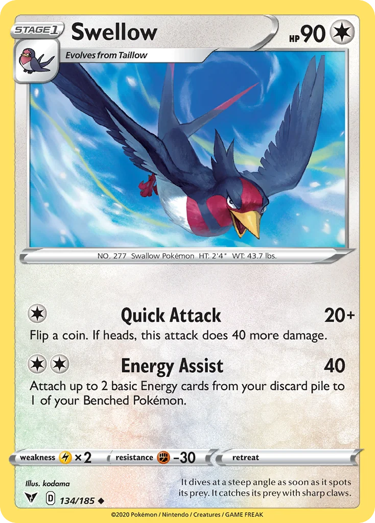 swsh4-134 Swellow 134/185 Uncommon