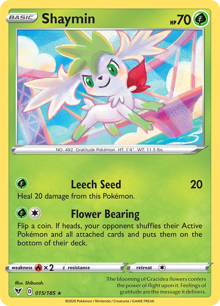 Shaymin 015/185 Rare holo
