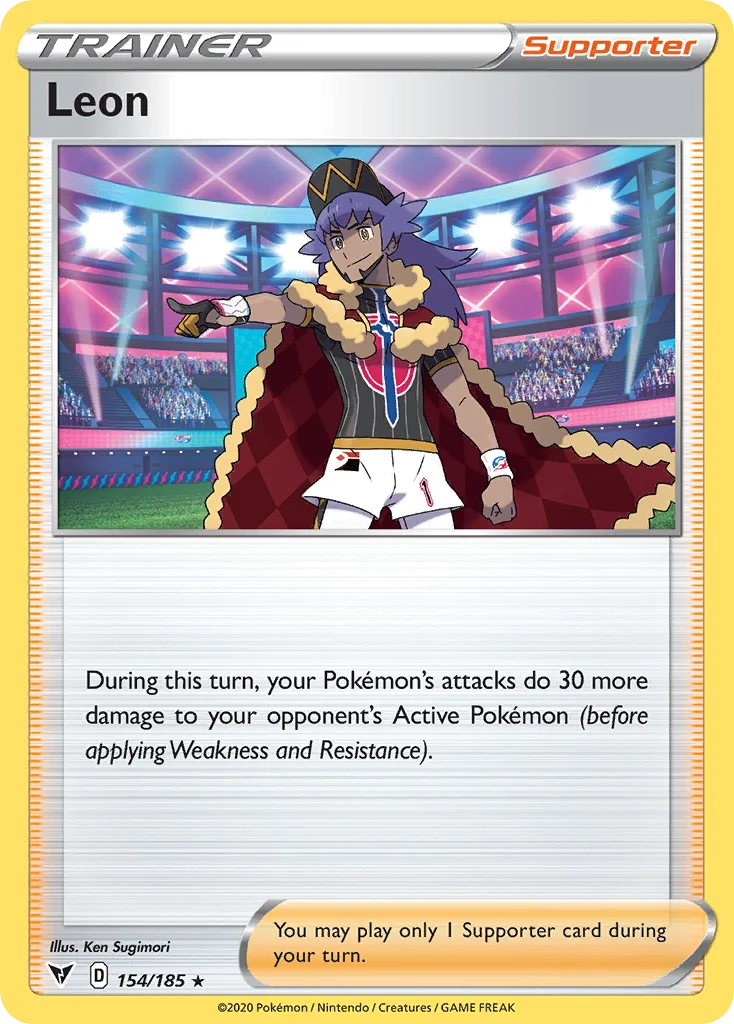 Leon 154/185 Rare holo