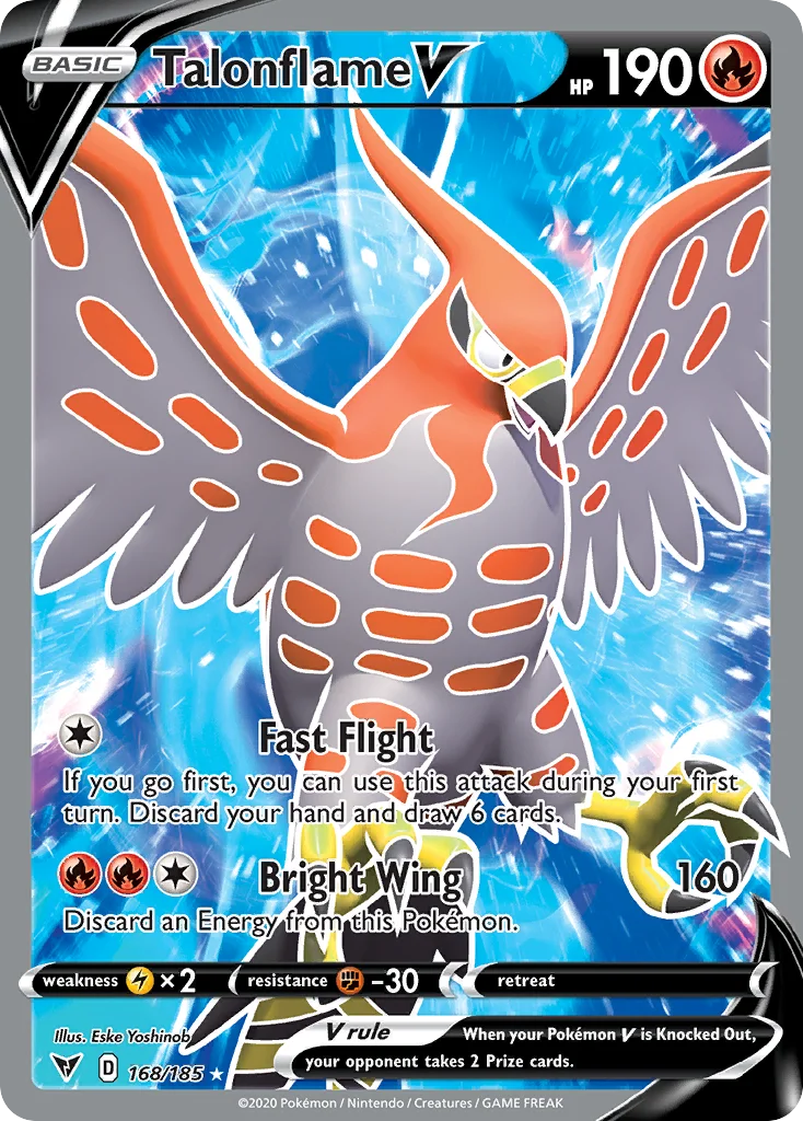 Talonflame V 168/185 Rare ultra