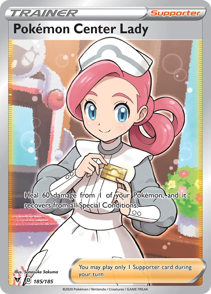 Pokémon Center Lady 185/185 Rare ultra