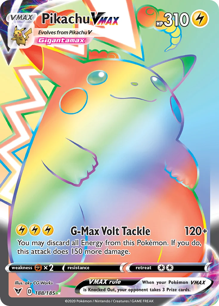 Pikachu VMAX 188/185 Rare rainbow