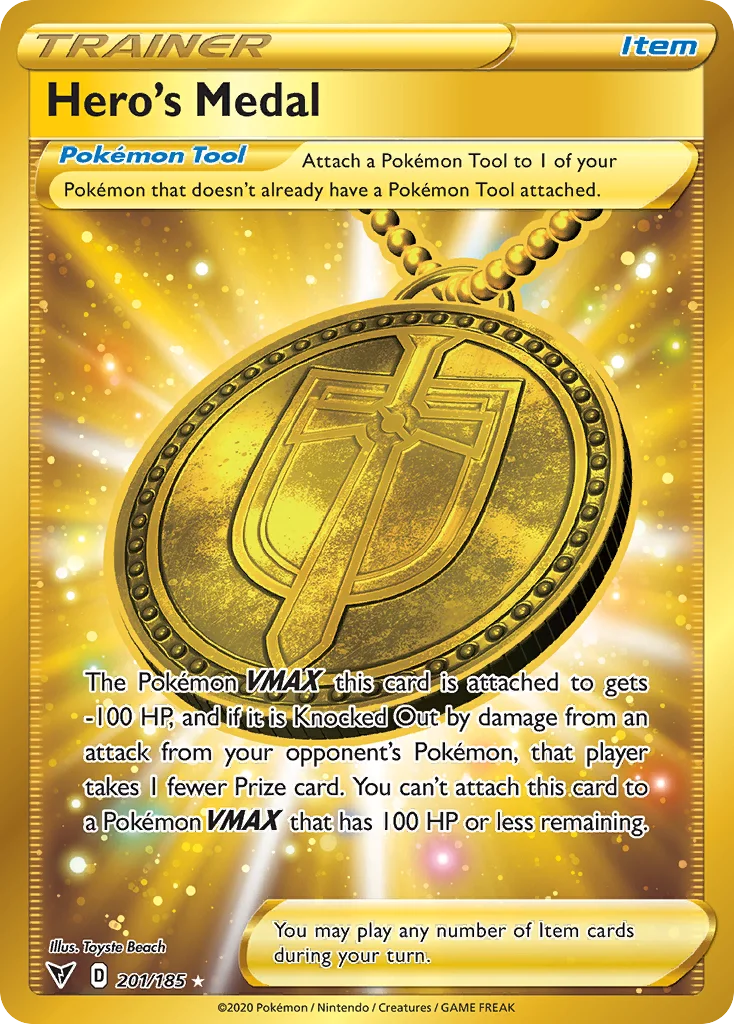 Hero's Medal 201/185 Rare secret