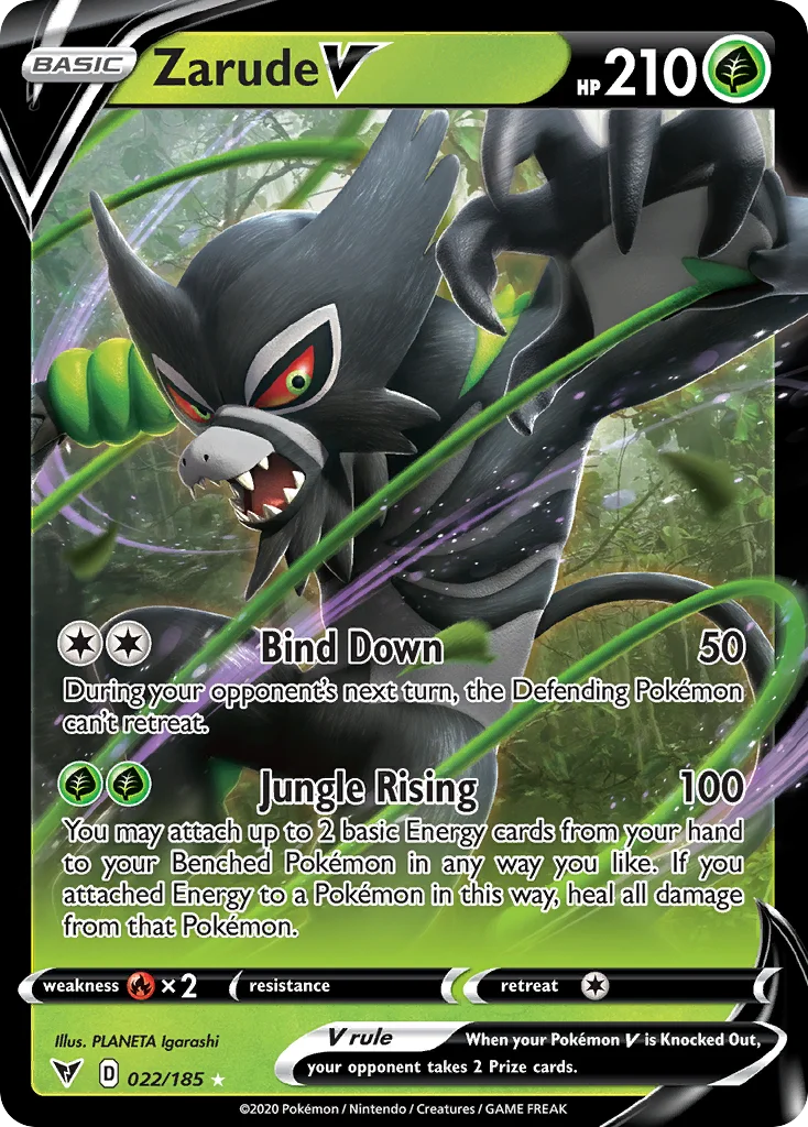 Zarude V 022/185 Rare holo v