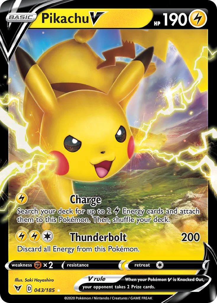 Pikachu V 043/185 Rare holo v