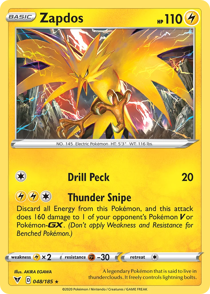 Zapdos 048/185 Rare holo