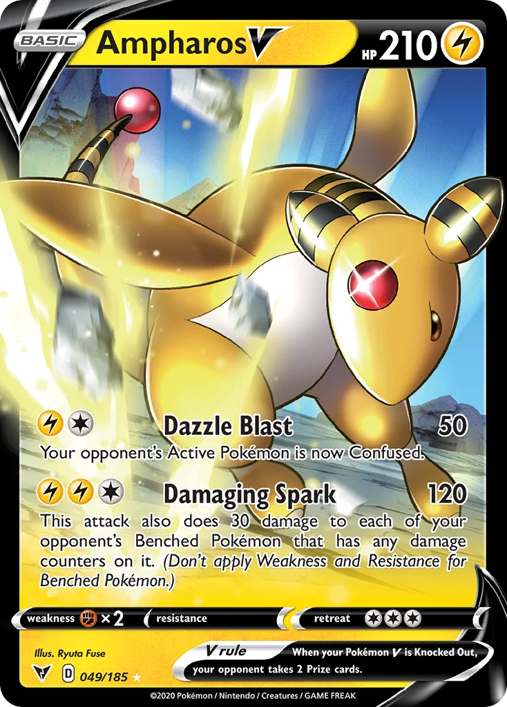 Ampharos V 049/185 Rare holo v