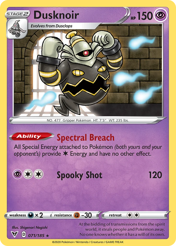 Dusknoir 071/185 Rare holo