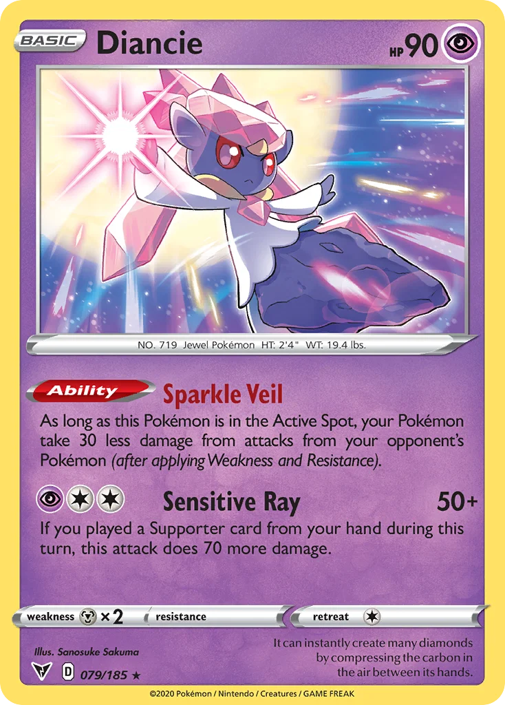 Diancie 079/185 Rare holo