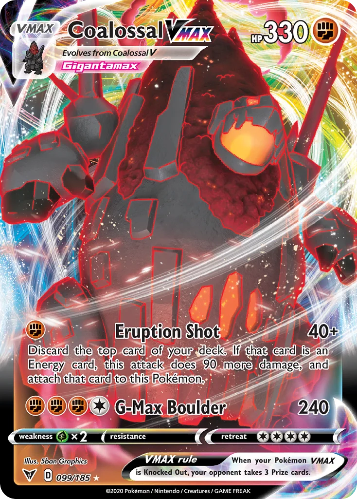 Coalossal VMAX 099/185 Rare holo vmax