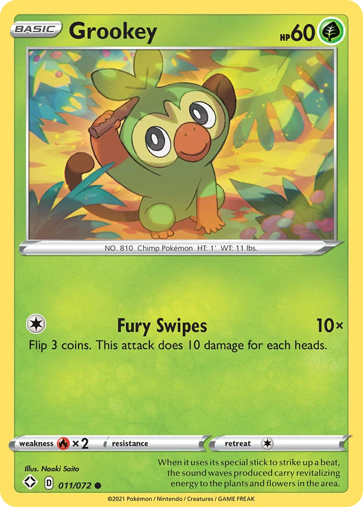 swsh45-11 Grookey 011/072 Common