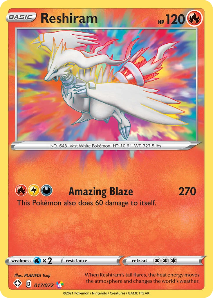 swsh45-17 Reshiram 017/072 Amazing rare