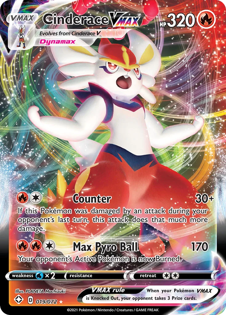 swsh45-19 Cinderace VMAX 019/072 Rare holo vmax