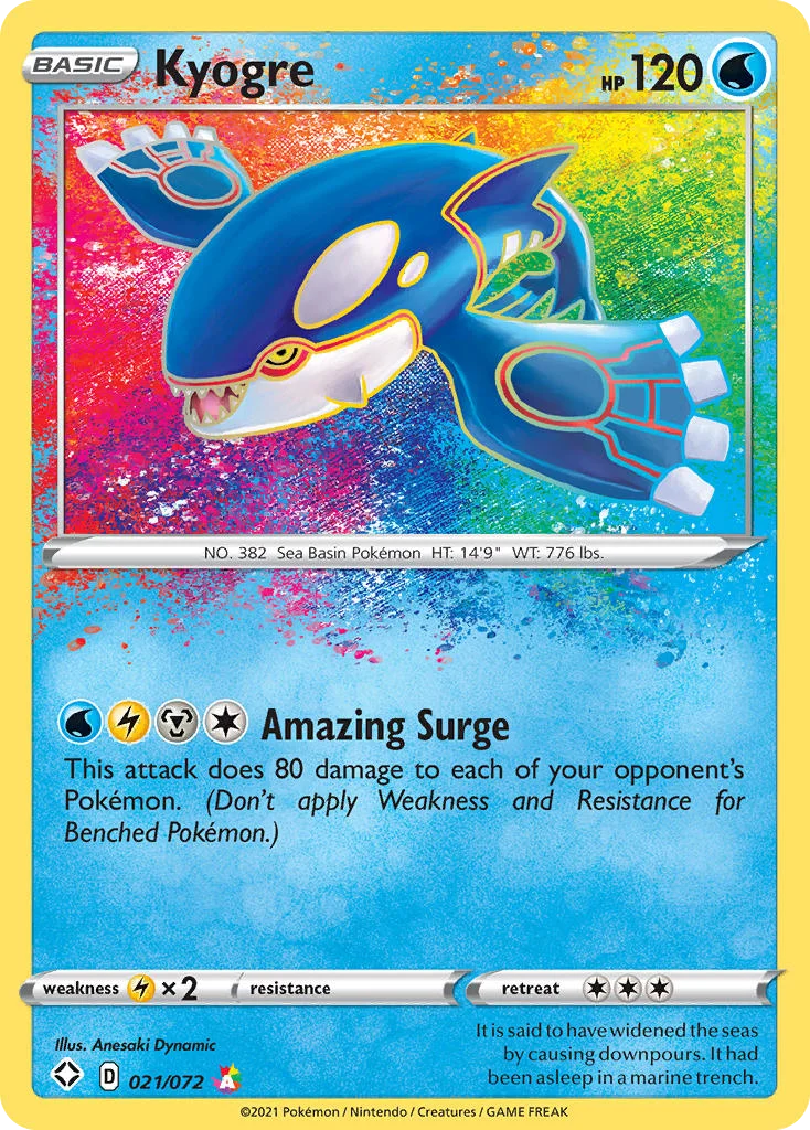 swsh45-21 Kyogre 021/072 Amazing rare