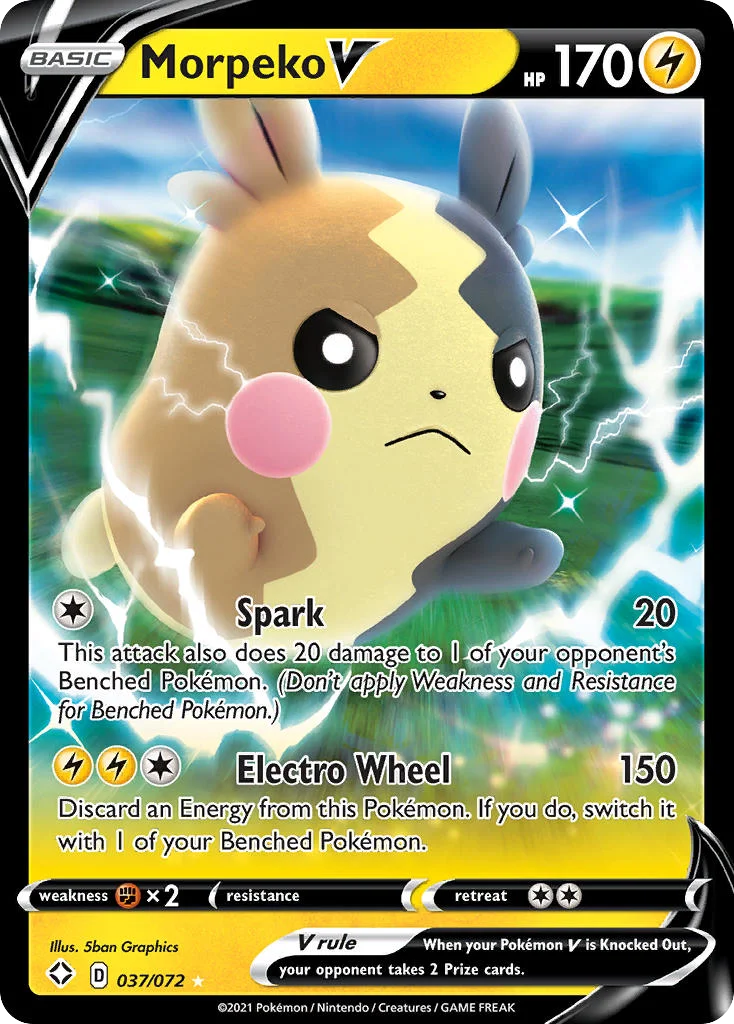 Morpeko V 037/072 Rare holo v