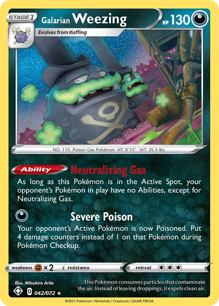 Galarian Weezing 042/072 Rare holo
