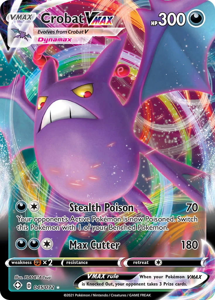 Crobat VMAX 045/072 Rare holo vmax