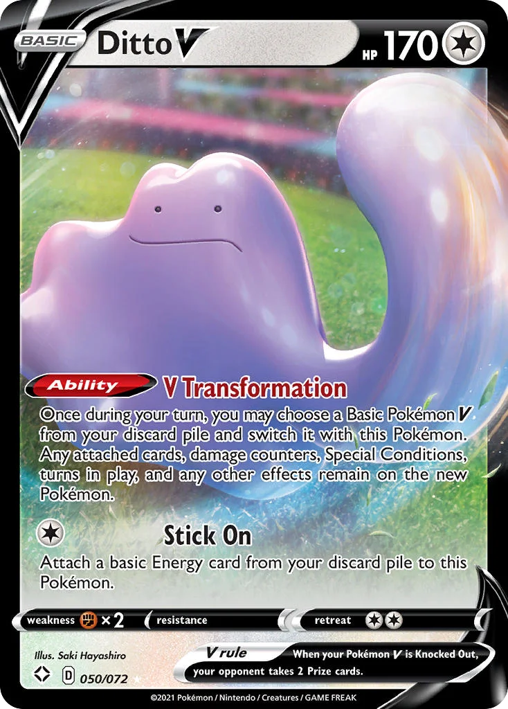 Ditto V 050/072 Rare holo v