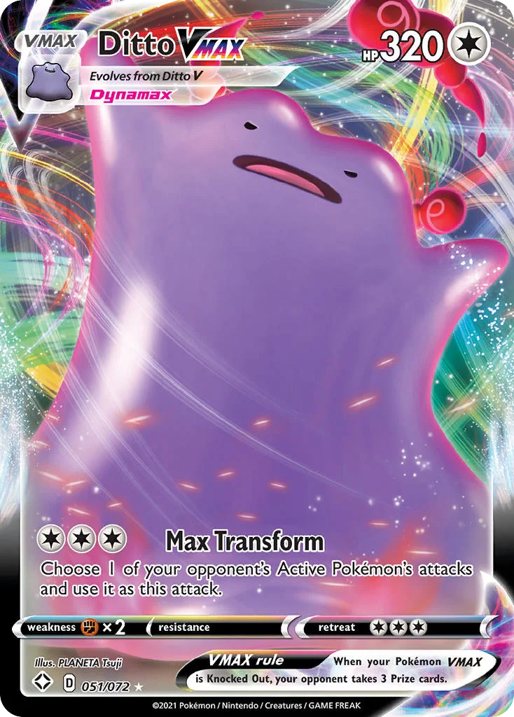 Ditto VMAX 051/072 Rare holo vmax