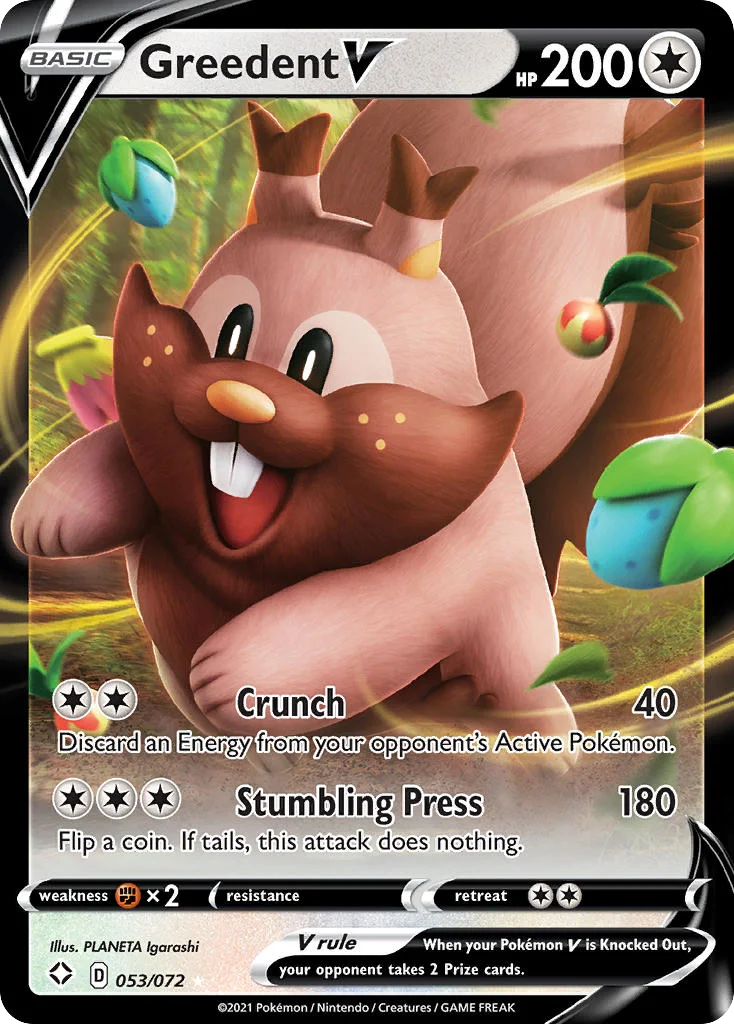 Greedent V 053/072 Rare holo v