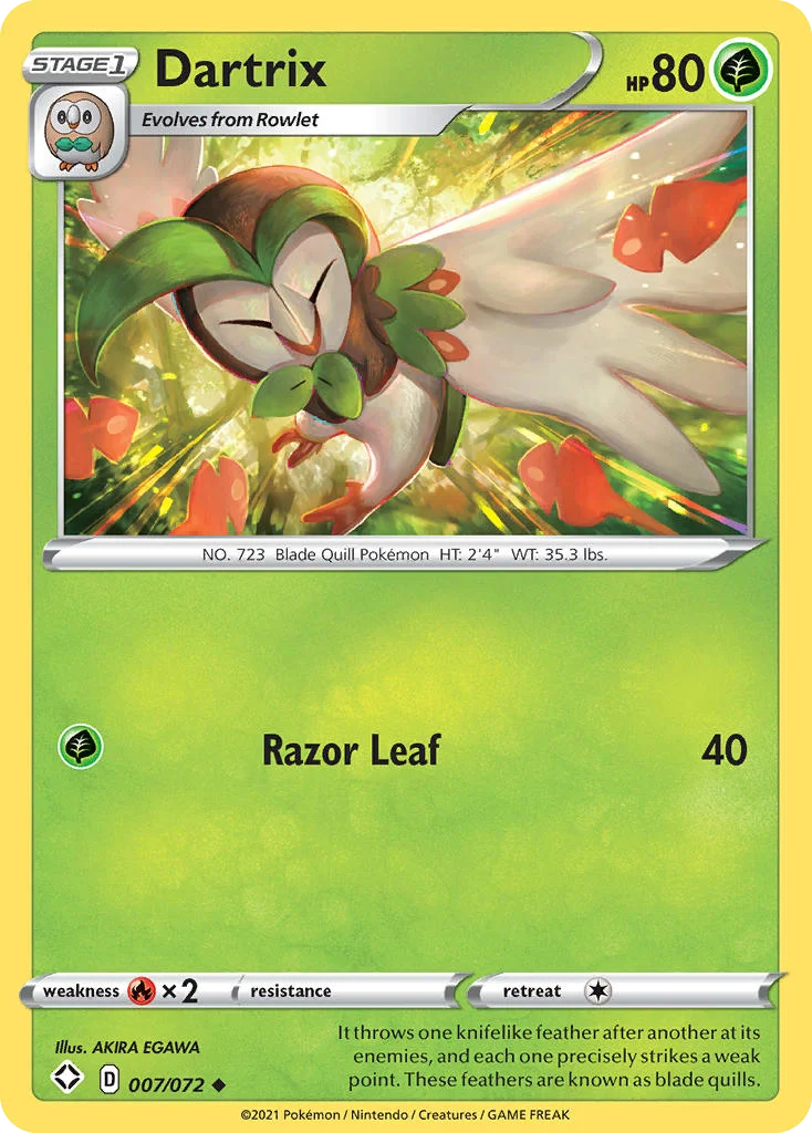 swsh45-7 Dartrix 007/072 Uncommon