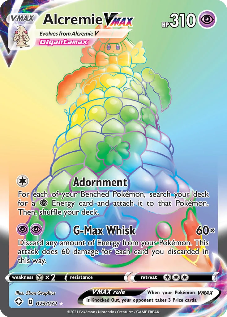 Alcremie VMAX 073/072 Rare rainbow