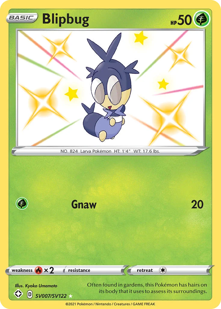 swsh45sv-sv007 Blipbug SV007/SV122 Rare shiny