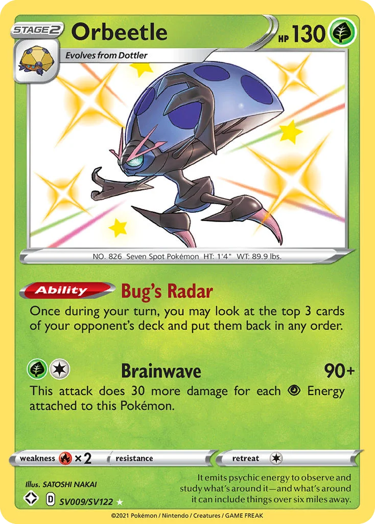 swsh45sv-sv009 Orbeetle SV009/SV122 Rare shiny