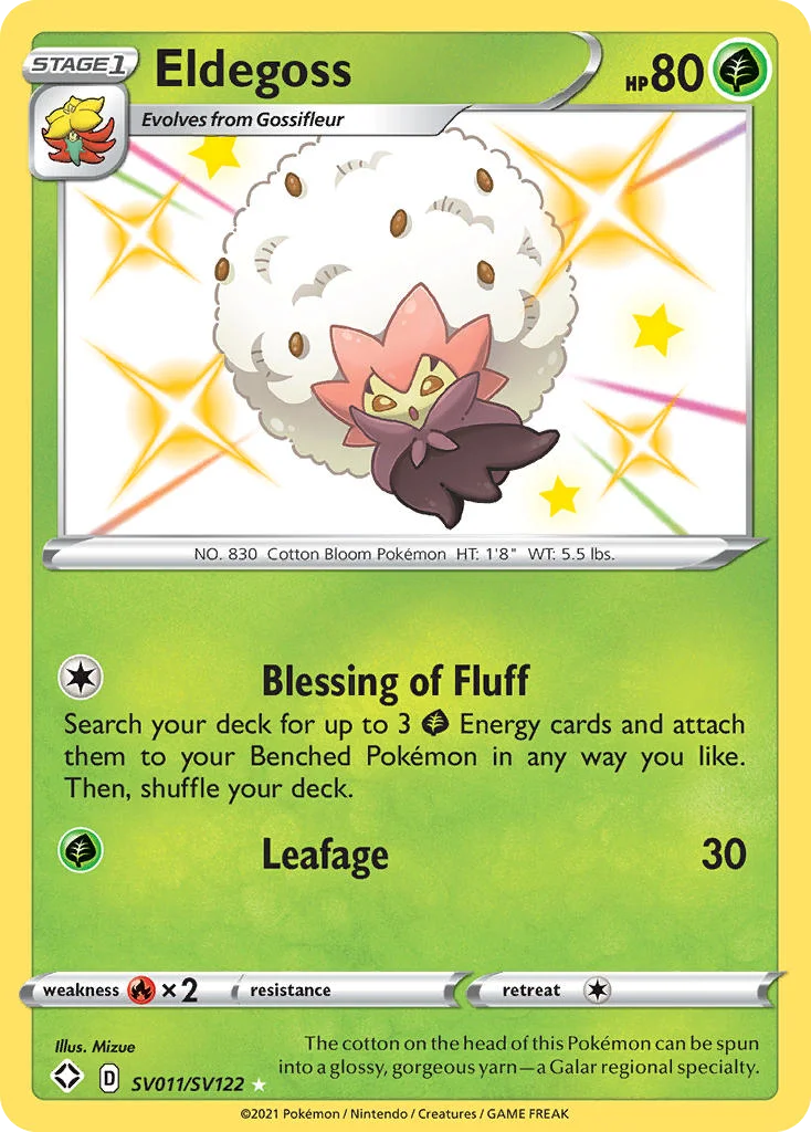 swsh45sv-sv011 Eldegoss SV011/SV122 Rare shiny