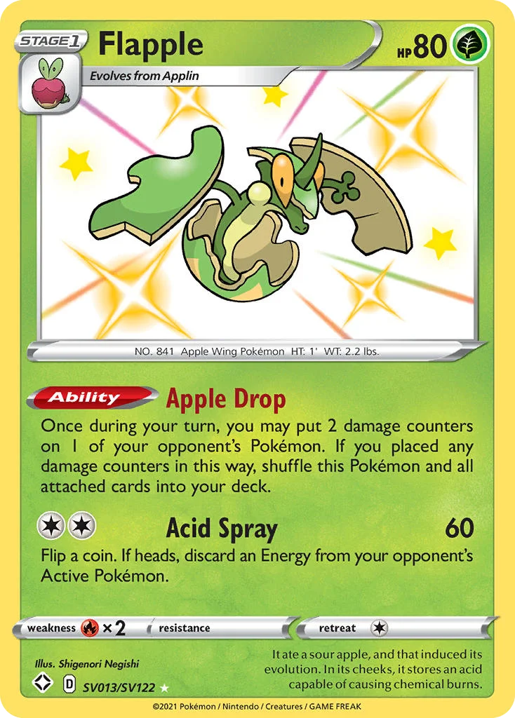 swsh45sv-sv013 Flapple SV013/SV122 Rare shiny