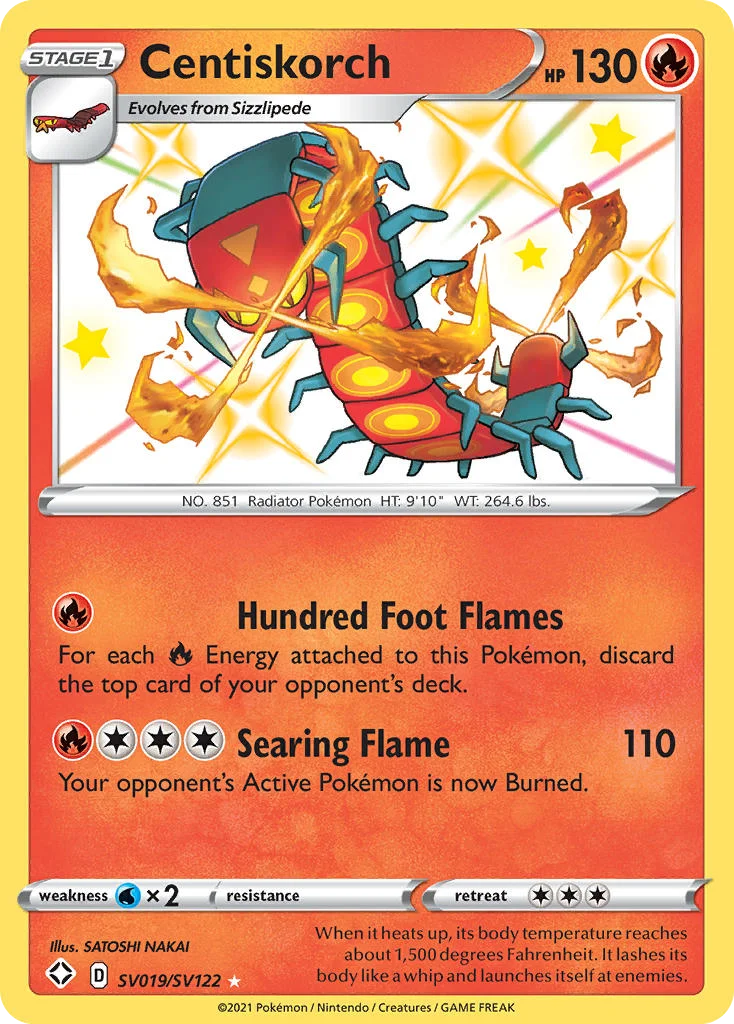 swsh45sv-sv019 Centiskorch SV019/SV122 Rare shiny