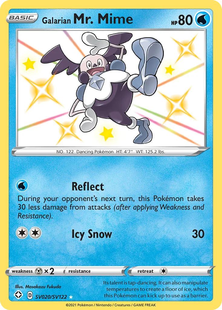 swsh45sv-sv020 Galarian Mr. Mime SV020/SV122 Rare shiny