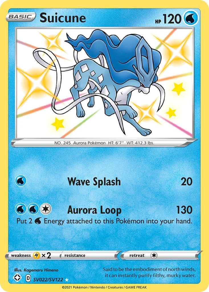 swsh45sv-sv022 Suicune SV022/SV122 Rare shiny