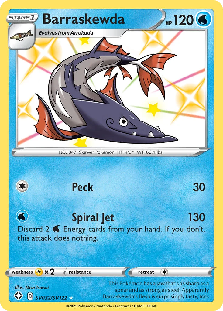 swsh45sv-sv032 Barraskewda SV032/SV122 Rare shiny