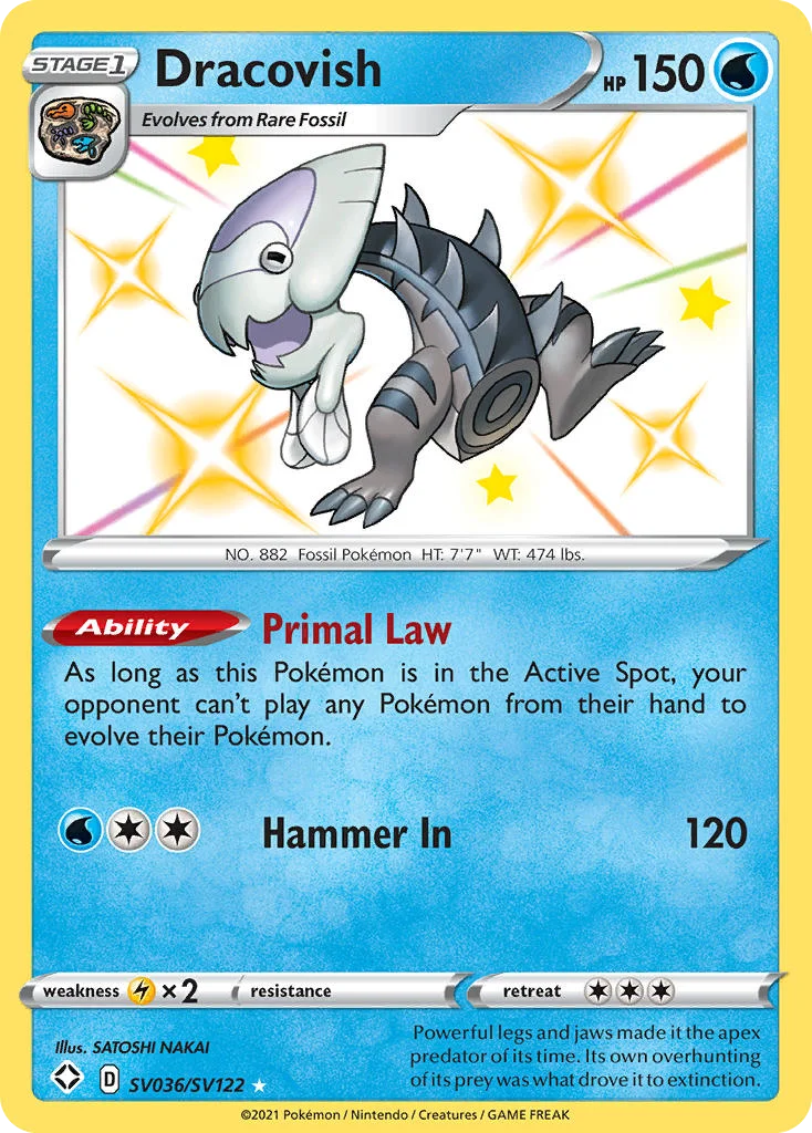 swsh45sv-sv036 Dracovish SV036/SV122 Rare shiny