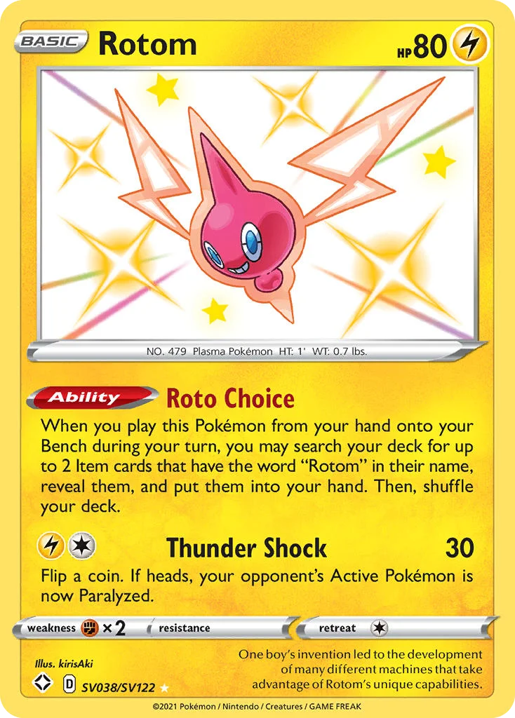swsh45sv-sv038 Rotom SV038/SV122 Rare shiny