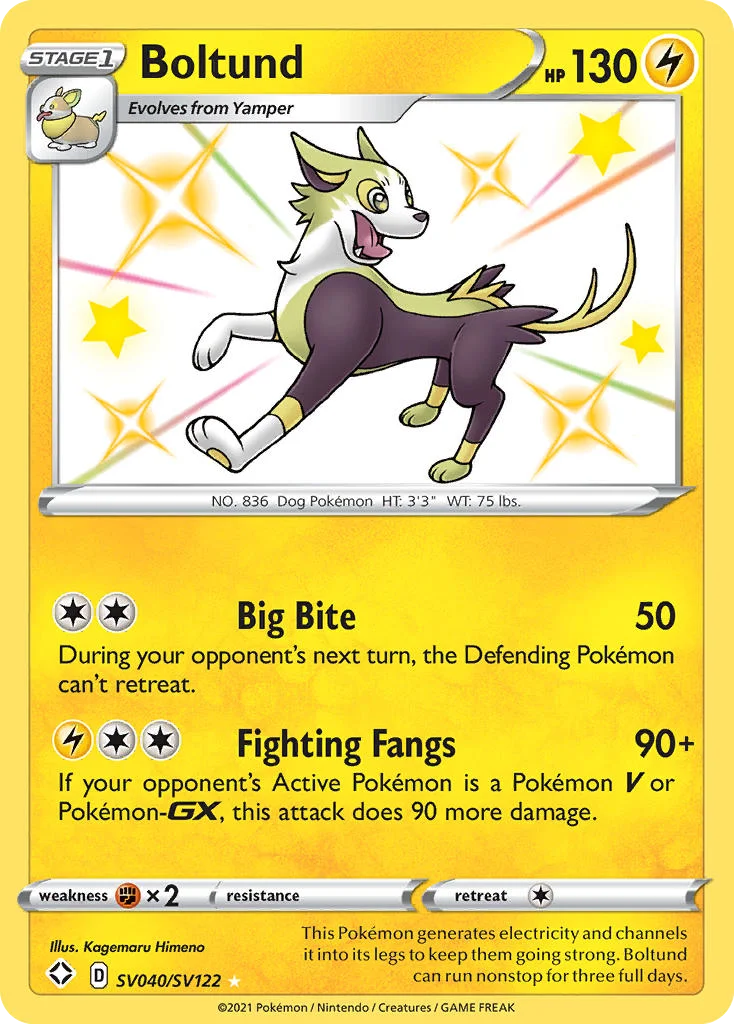 swsh45sv-sv040 Boltund SV040/SV122 Rare shiny