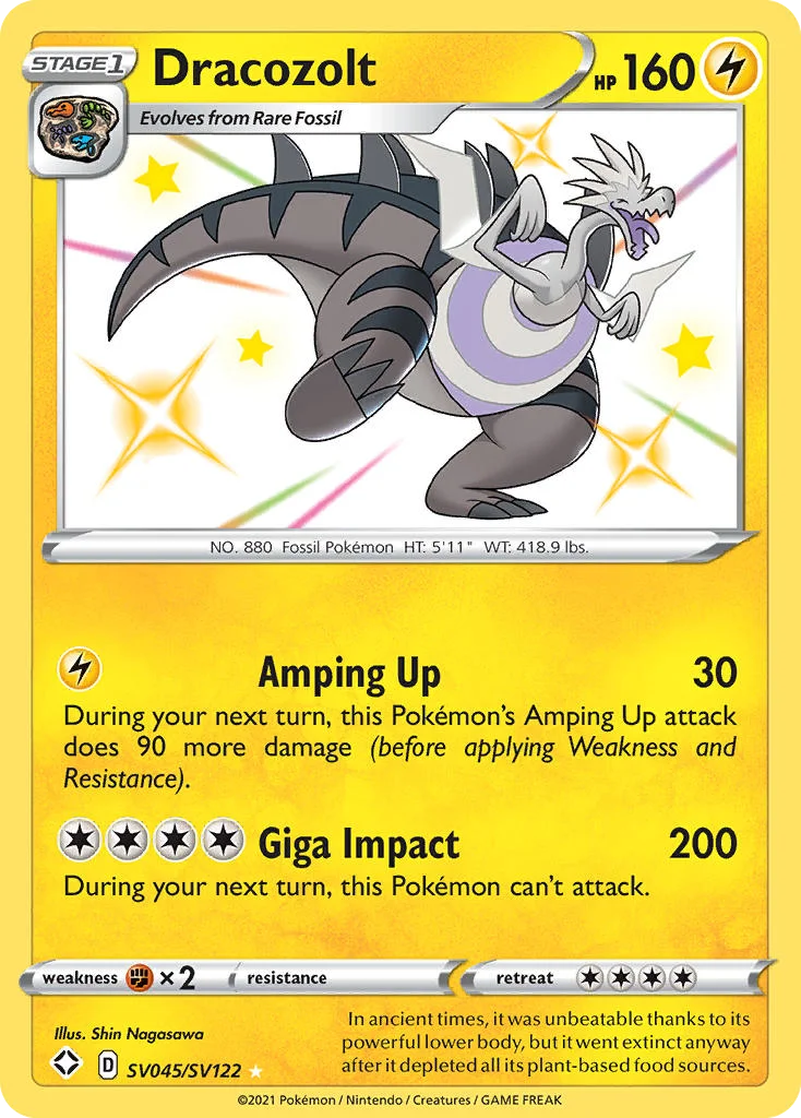 swsh45sv-sv045 Dracozolt SV045/SV122 Rare shiny