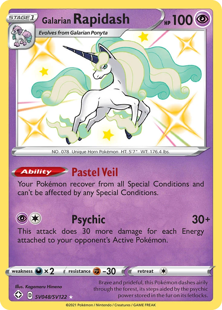 swsh45sv-sv048 Galarian Rapidash SV048/SV122 Rare shiny