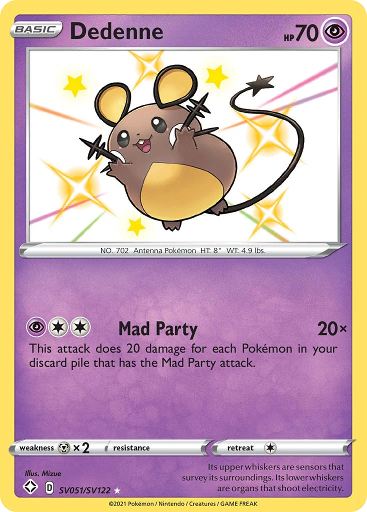 swsh45sv-sv051 Dedenne SV051/SV122 Rare shiny