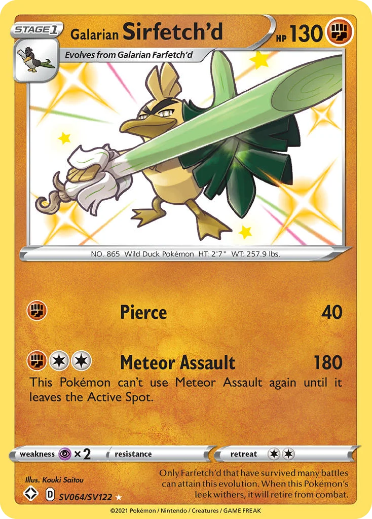 swsh45sv-sv064 Galarian Sirfetch'd SV064/SV122 Rare shiny