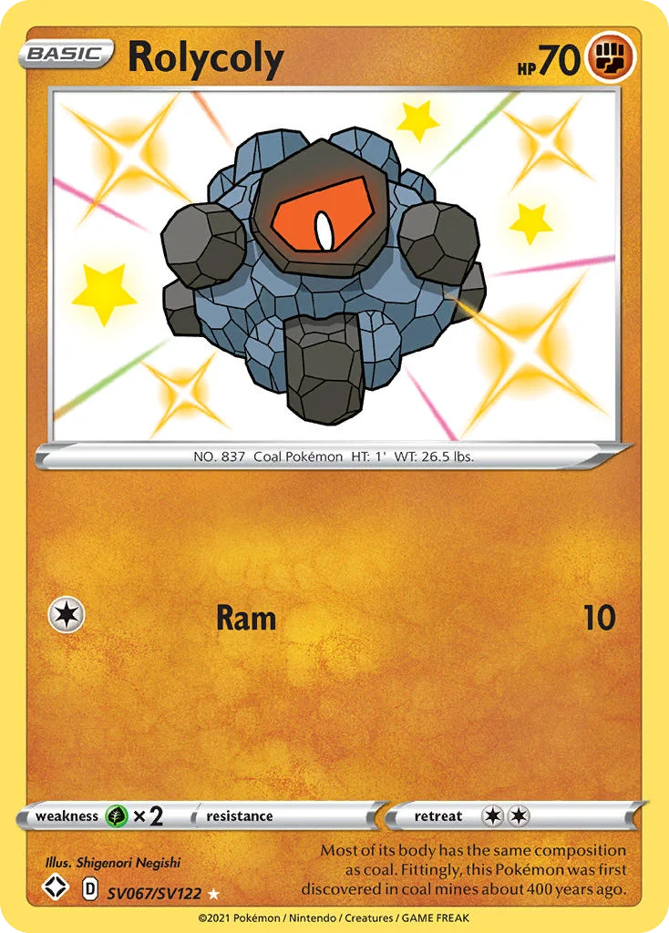 swsh45sv-sv067 Rolycoly SV067/SV122 Rare shiny