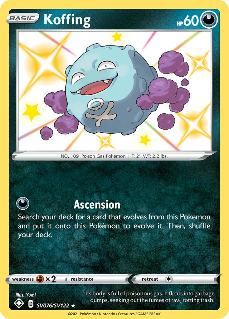 swsh45sv-sv076 Koffing SV076/SV122 Rare shiny
