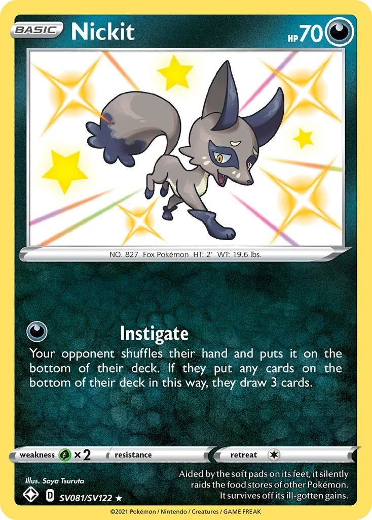 swsh45sv-sv081 Nickit SV081/SV122 Rare shiny