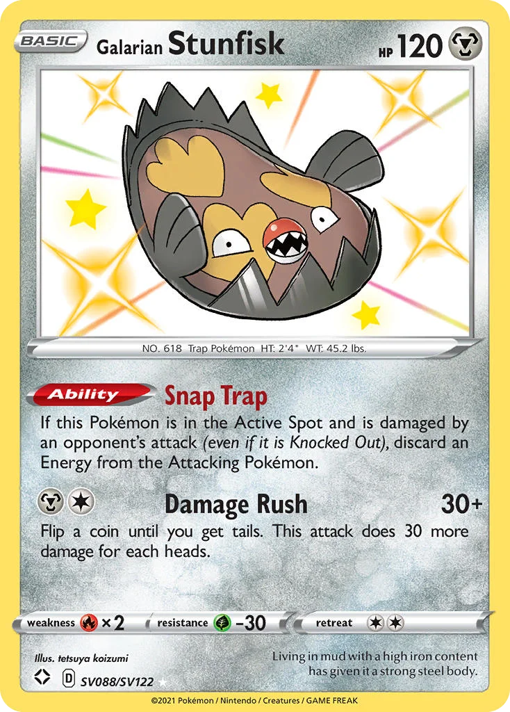 swsh45sv-sv088 Galarian Stunfisk SV088/SV122 Rare shiny