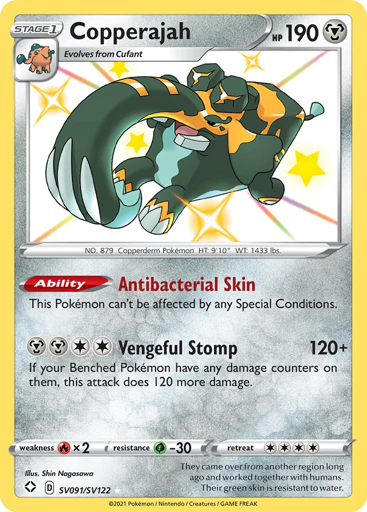swsh45sv-sv091 Copperajah SV091/SV122 Rare shiny