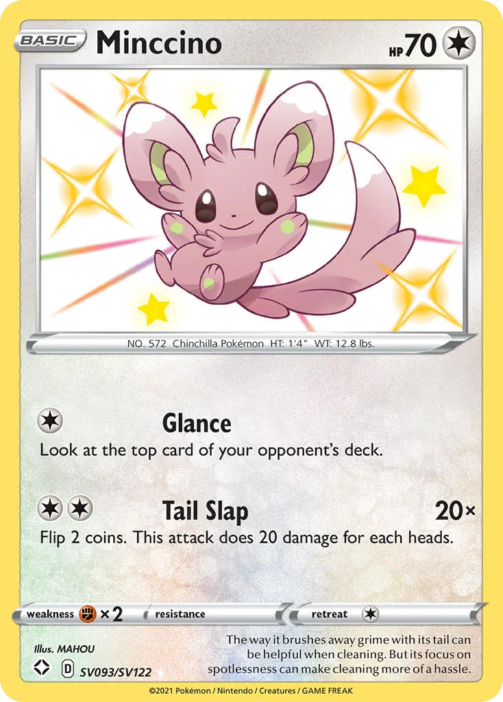swsh45sv-sv093 Minccino SV093/SV122 Rare shiny